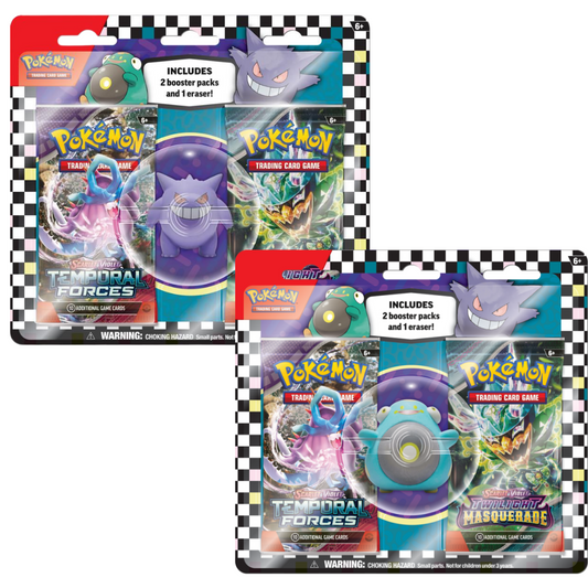 POKEMON - BACK TO SCHOOL - ERASER BLISTER - BELLIBOLT & GENGAR BUNDLE (2024)