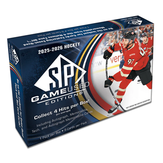 2025-26 Upper Deck SP Game Used Hockey NHL memorabilia cards with rookies autographs and relics