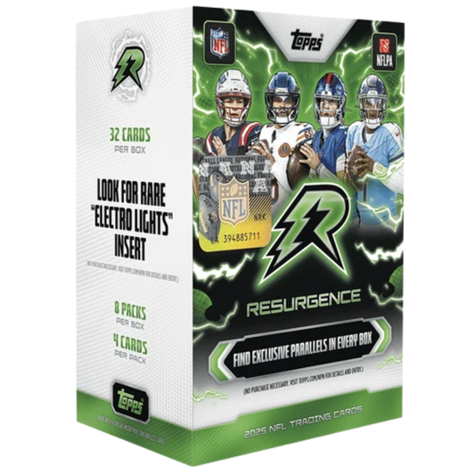 2025 Topps Resurgence Football Value Blaster Box with NFL rookies exclusive parallels and Electro Lights inserts