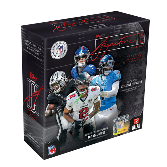 2025 Topps Signature Class Football Mega Box with rookie cards autographs and football trading card packs