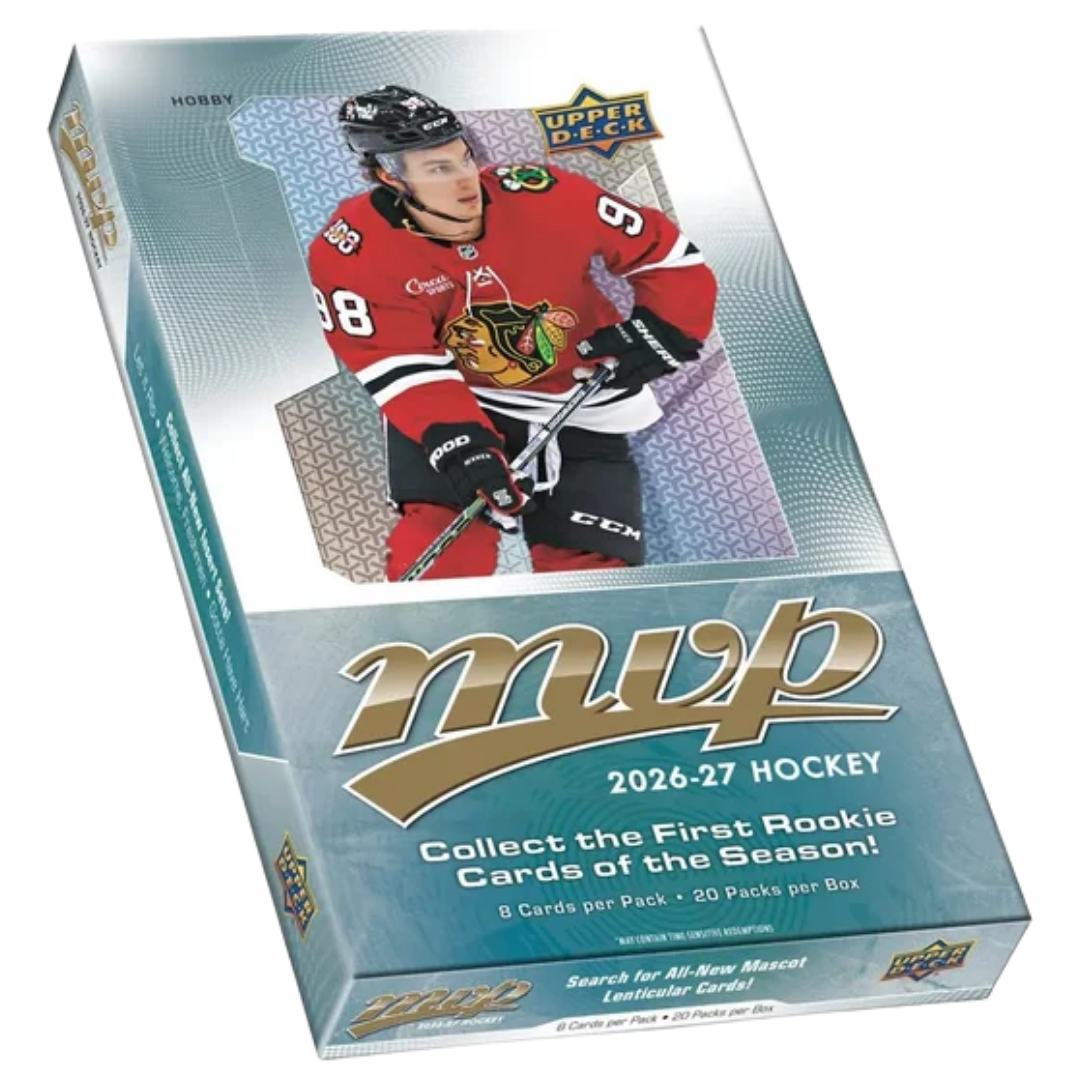 2026-27 Upper Deck MVP Hockey Hobby Box featuring NHL hockey card packaging
