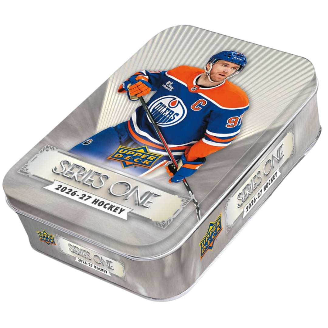 2026-27 Upper Deck Series 1 Hockey Tin with 8 packs and an exclusive three-card Dazzlers bonus pack.