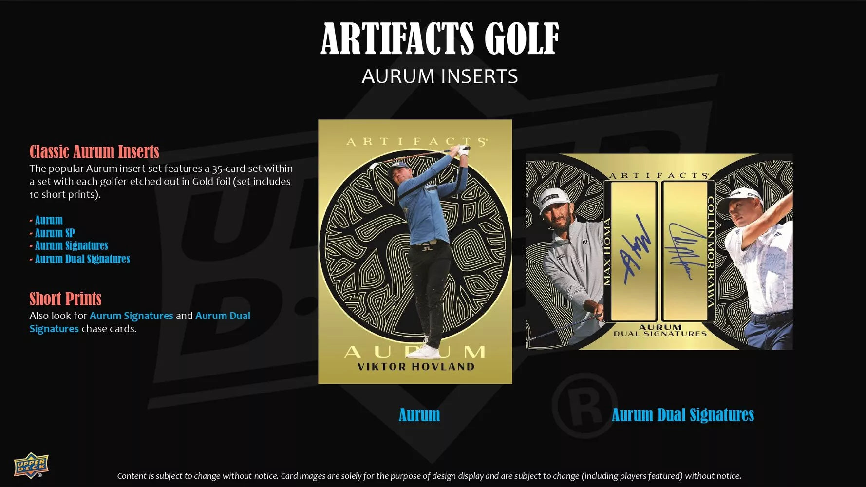2026 Upper Deck Artifacts Golf Hobby Box with autographs, memorabilia cards and serial-numbered parallels