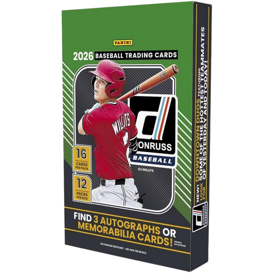 2026 Panini Donruss Baseball Hobby Box with Rated Rookies autographs and baseball trading cards
