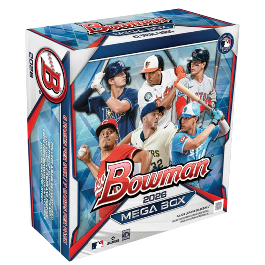 2026 Topps Bowman Baseball Mega Box with 1st Bowman prospects and Chrome baseball cards