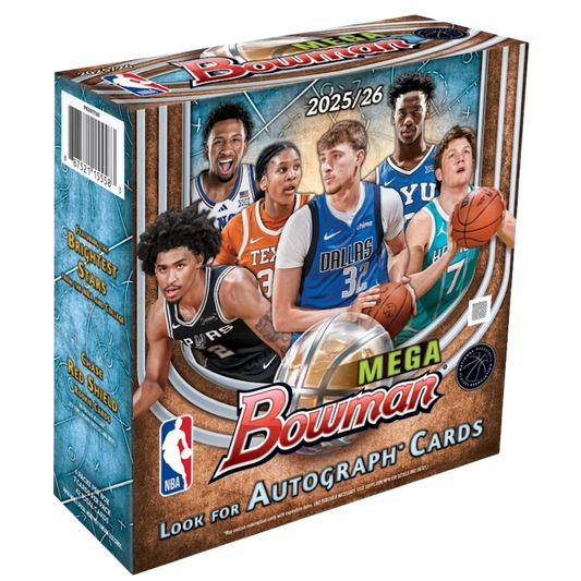 2026 Topps Bowman Basketball Mega Box with Mojo parallels, rookies, and prospects.