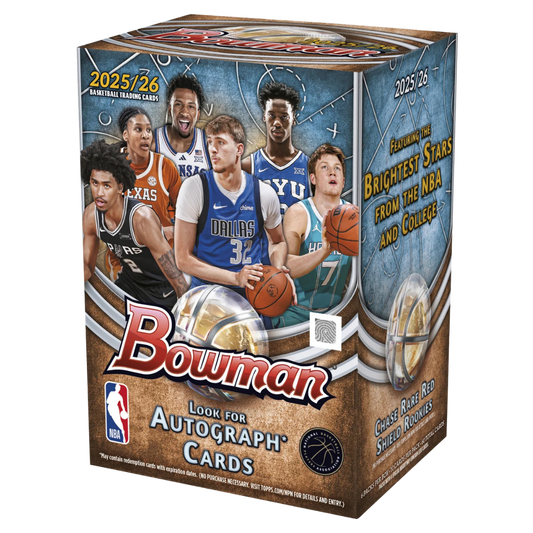 2026 Topps Bowman Basketball Value Blaster Box with prospect basketball trading cards and parallels
