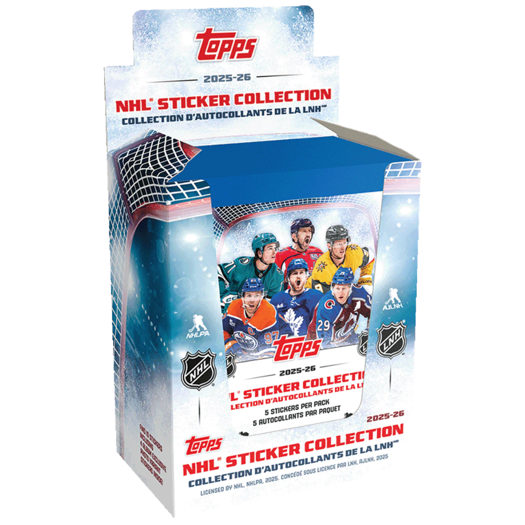 2026 Topps NHL Sticker Pack featuring NHL player stickers and team logos