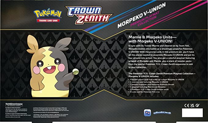 POKEMON - CROWN ZENITH - PREMIUM PLAYMAT COLLECTION - BOX SET - MORPEKO V-UNION