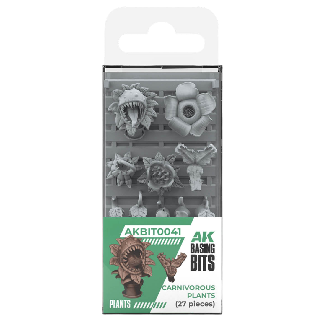 AK Interactive Basing Bits Carnivorous Plants set with 27 detailed resin plants for miniature bases and tabletop terrain
