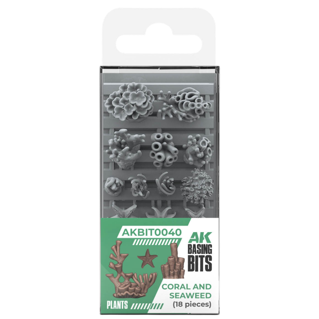 AK Interactive Basing Bits Coral and Seaweed set with 18 resin marine scenery pieces for miniature bases and dioramas