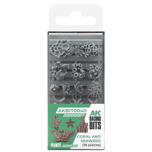 AK Interactive Basing Bits Coral and Seaweed set with 18 resin marine scenery pieces for miniature bases and dioramas