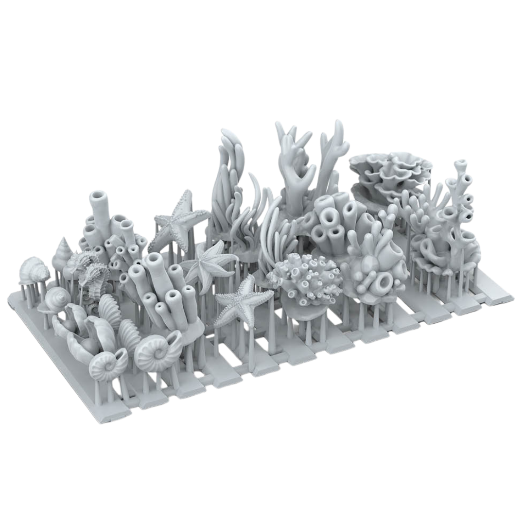 AK Interactive Basing Bits Coral and Seaweed set with 18 resin marine scenery pieces for miniature bases and dioramas
