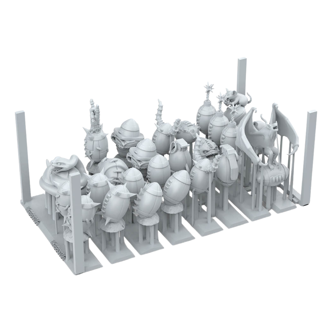AK Interactive Basing Bits Fantasy Football Balls set with 25 detailed resin accessories for Blood Bowl miniature bases