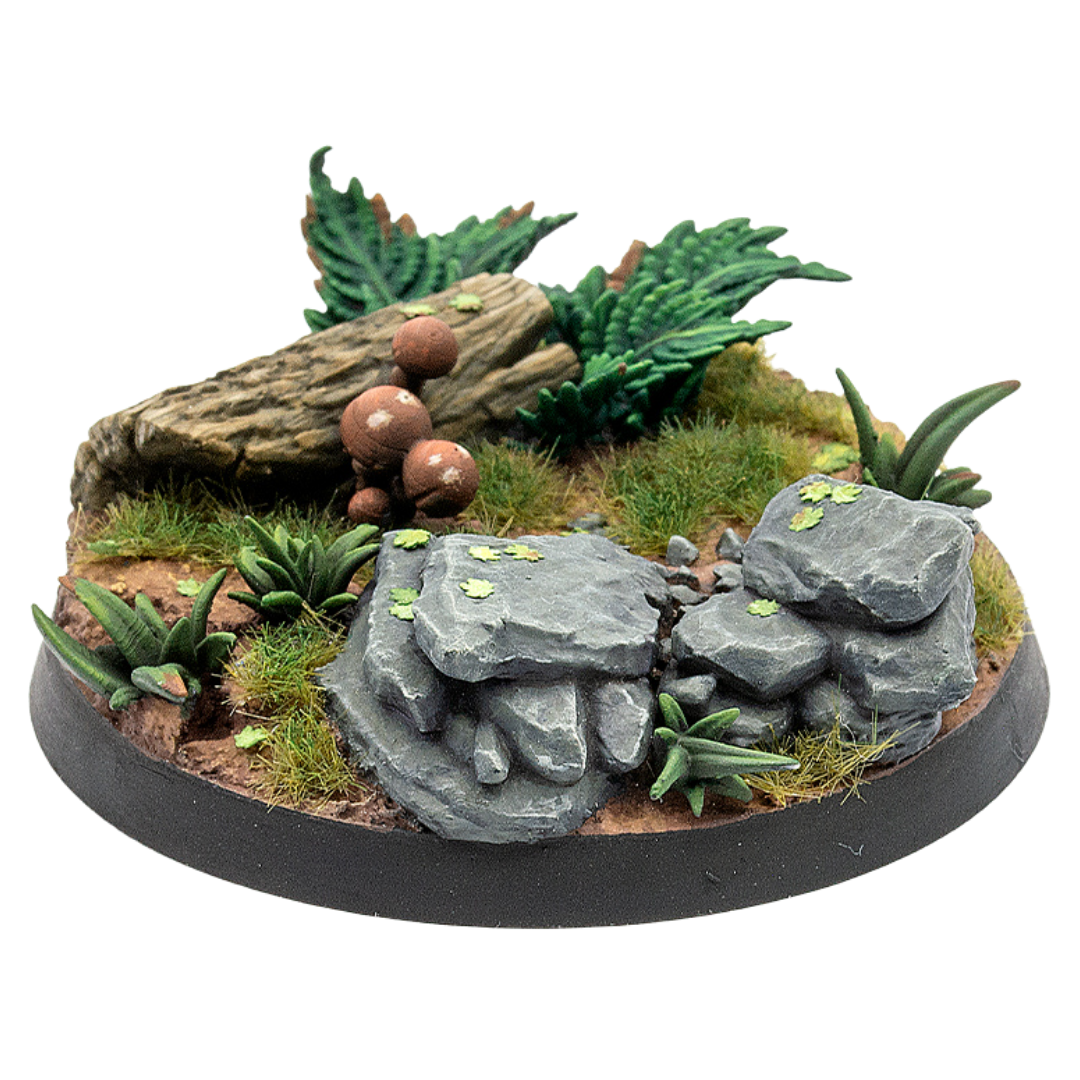AK Interactive Basing Bits Rocks & Tors set of 12 detailed 3D-printed resin rock formations for miniature bases