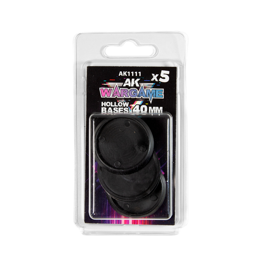 AK Interactive Wargame Plastic Bases 42mm Hollow Miniature Bases for Custom Terrain and Wargaming Models