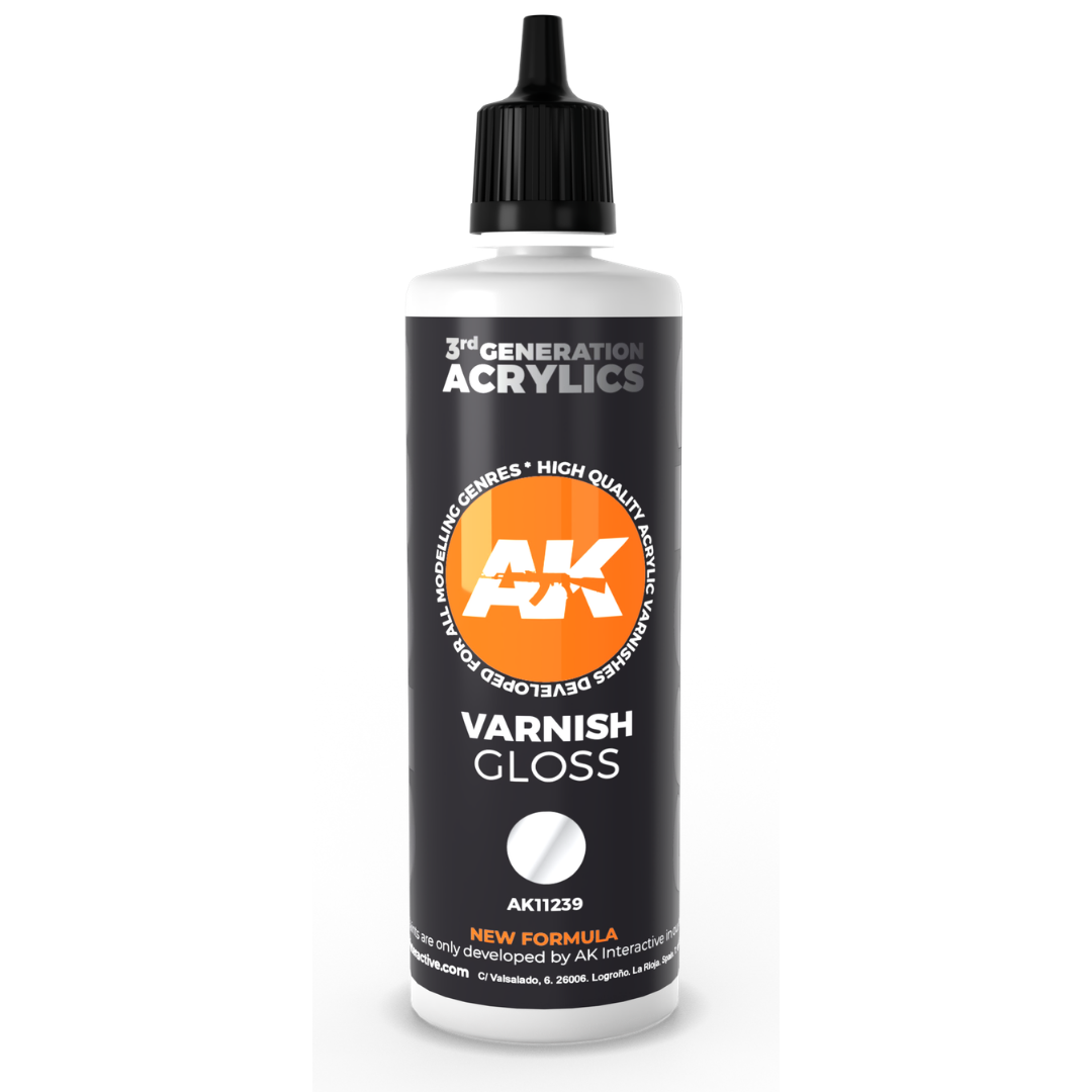 AK Interactive 3G Gloss Varnish 100ml acrylic protective gloss coat for models and miniatures