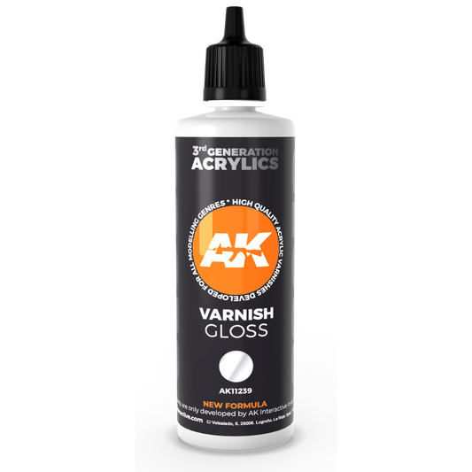 AK Interactive 3G Gloss Varnish 100ml acrylic protective gloss coat for models and miniatures