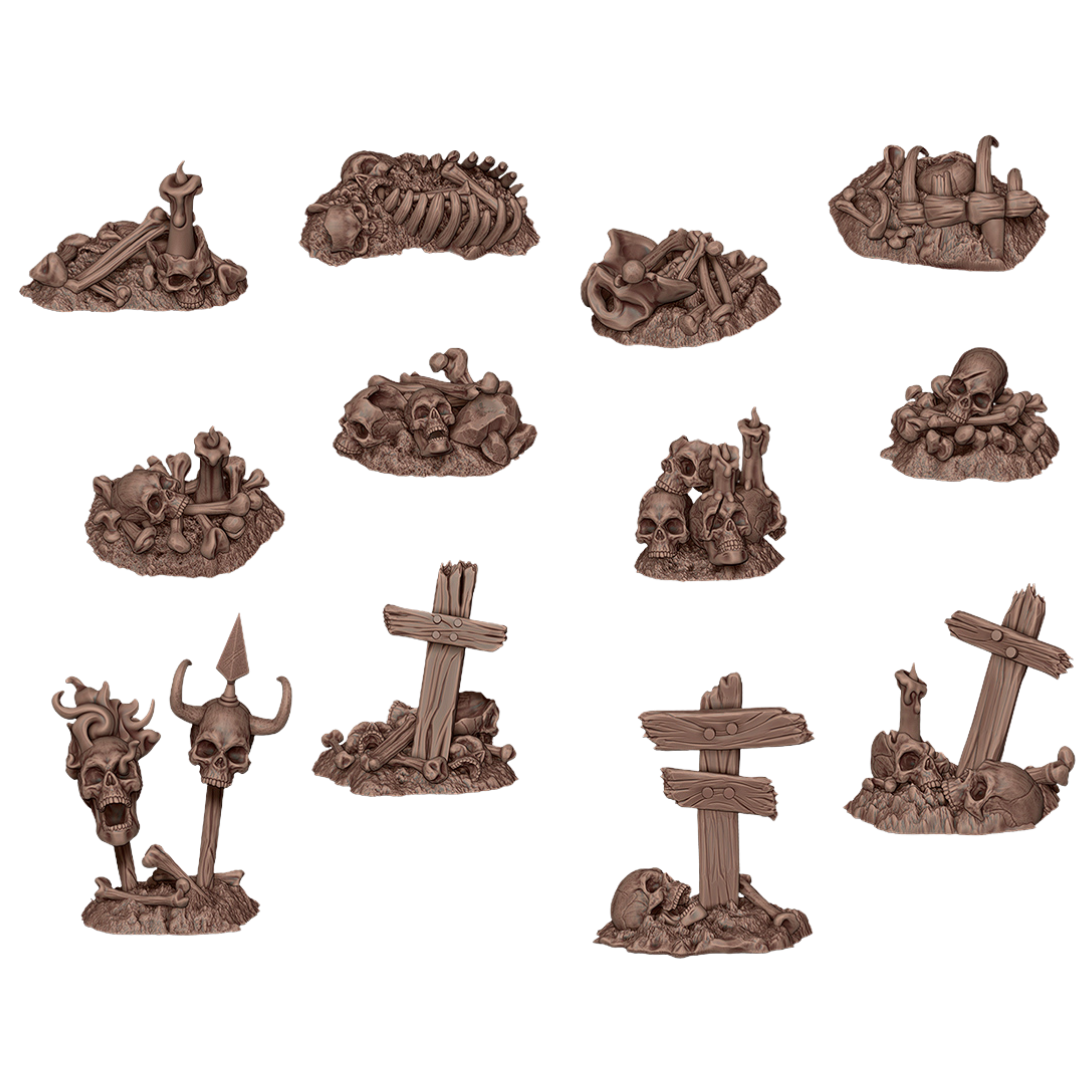 AK Interactive Bones Remains basing bits skeletal fragments for miniature terrain