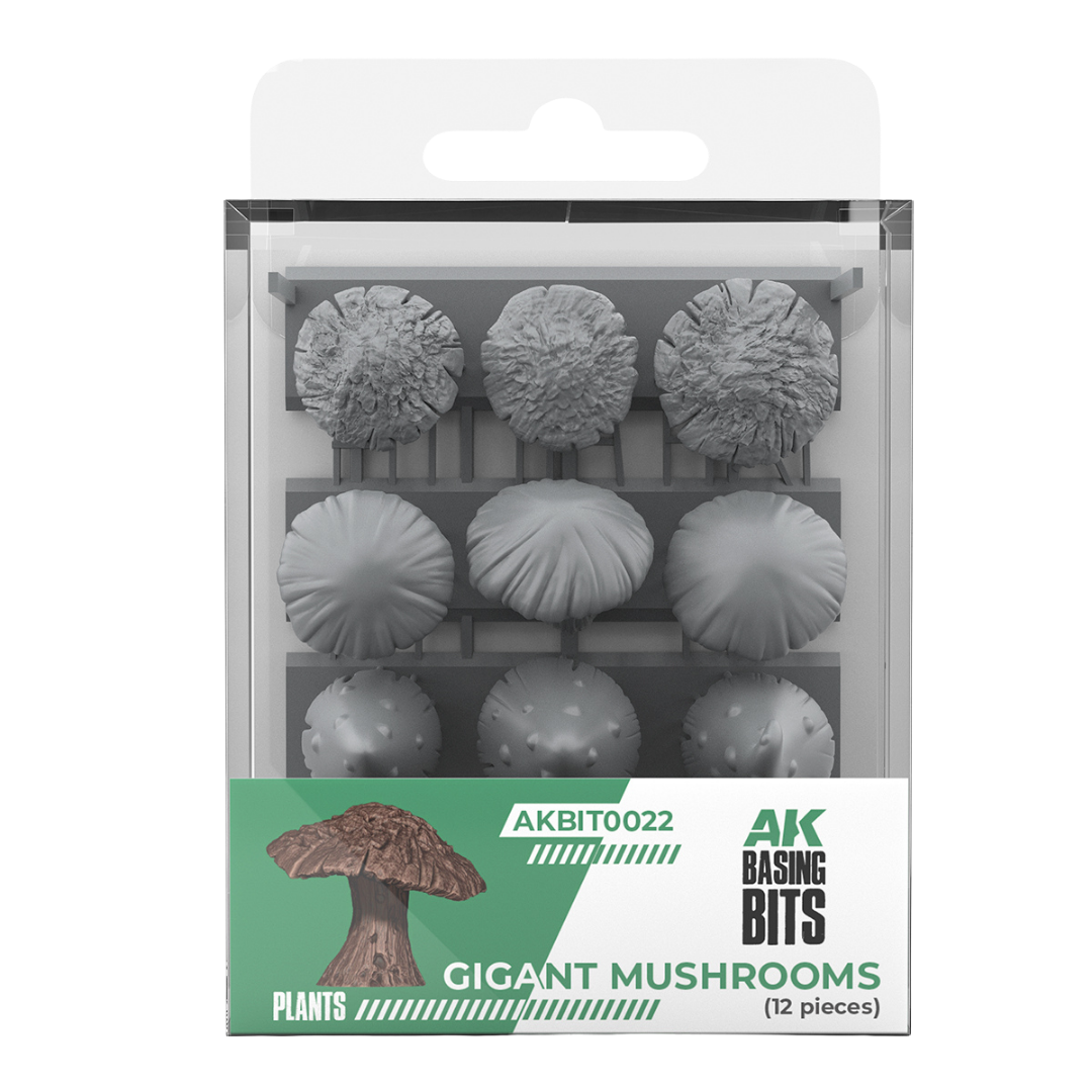 AK Interactive Gigant Mushrooms resin basing bits for fantasy miniatures dioramas and tabletop terrain