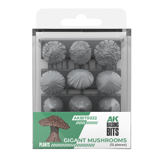 AK Interactive Gigant Mushrooms resin basing bits for fantasy miniatures dioramas and tabletop terrain