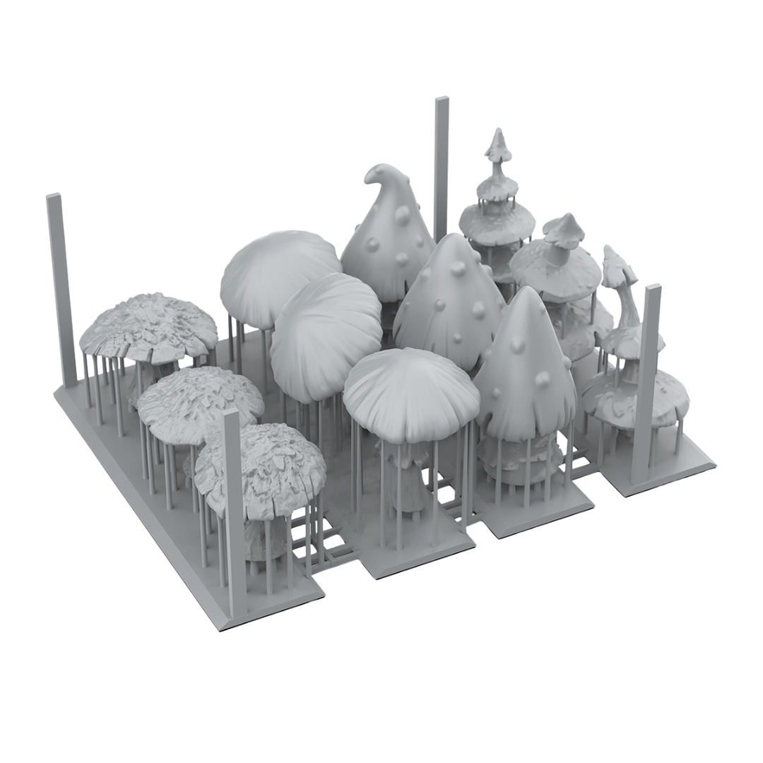 AK Interactive Gigant Mushrooms resin basing bits for fantasy miniatures dioramas and tabletop terrain