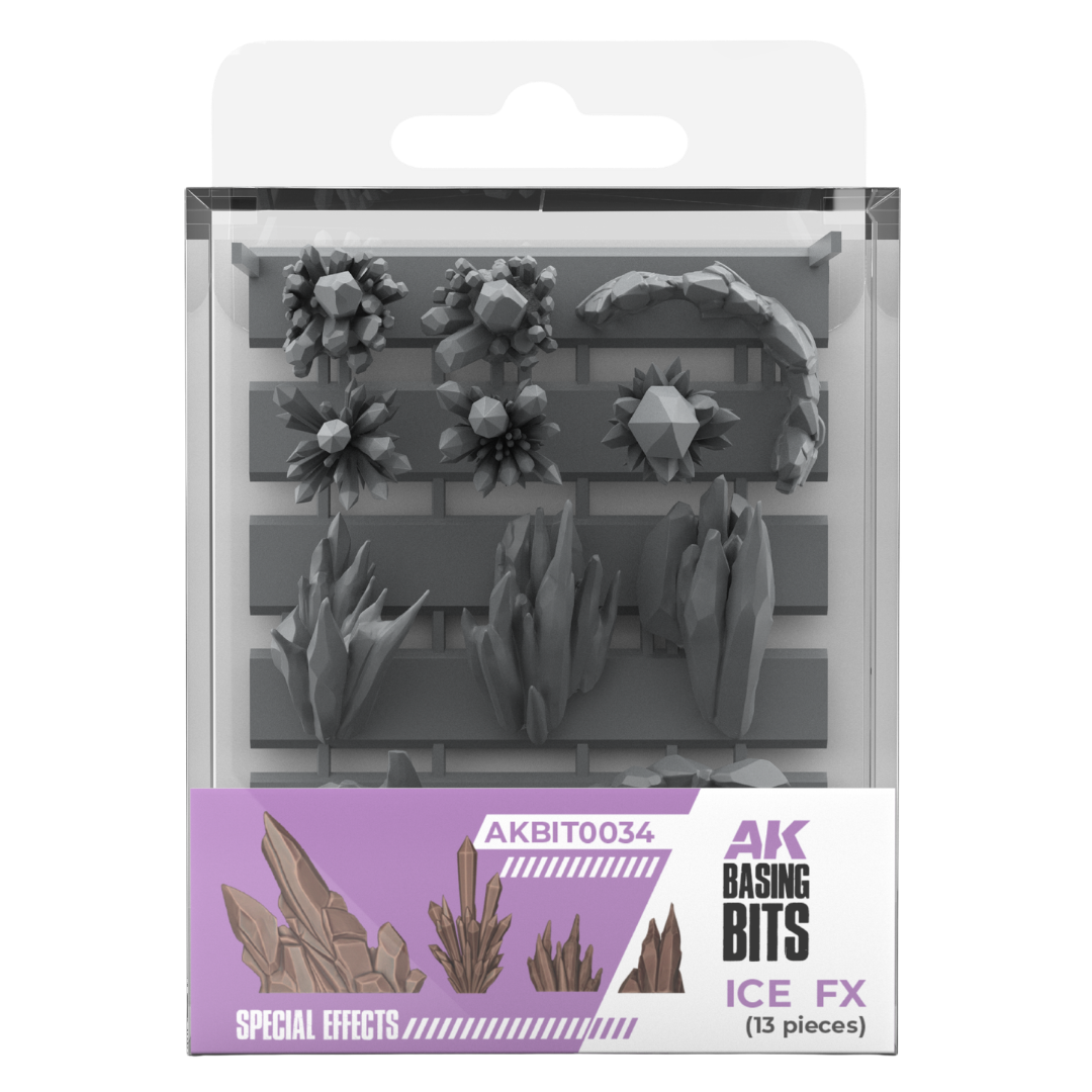 AK Interactive Ice FX basing bits for miniature terrain and modeling