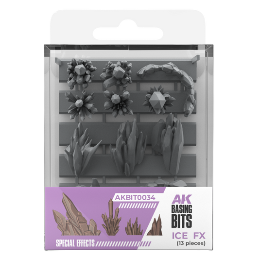 AK Interactive Ice FX basing bits for miniature terrain and modeling