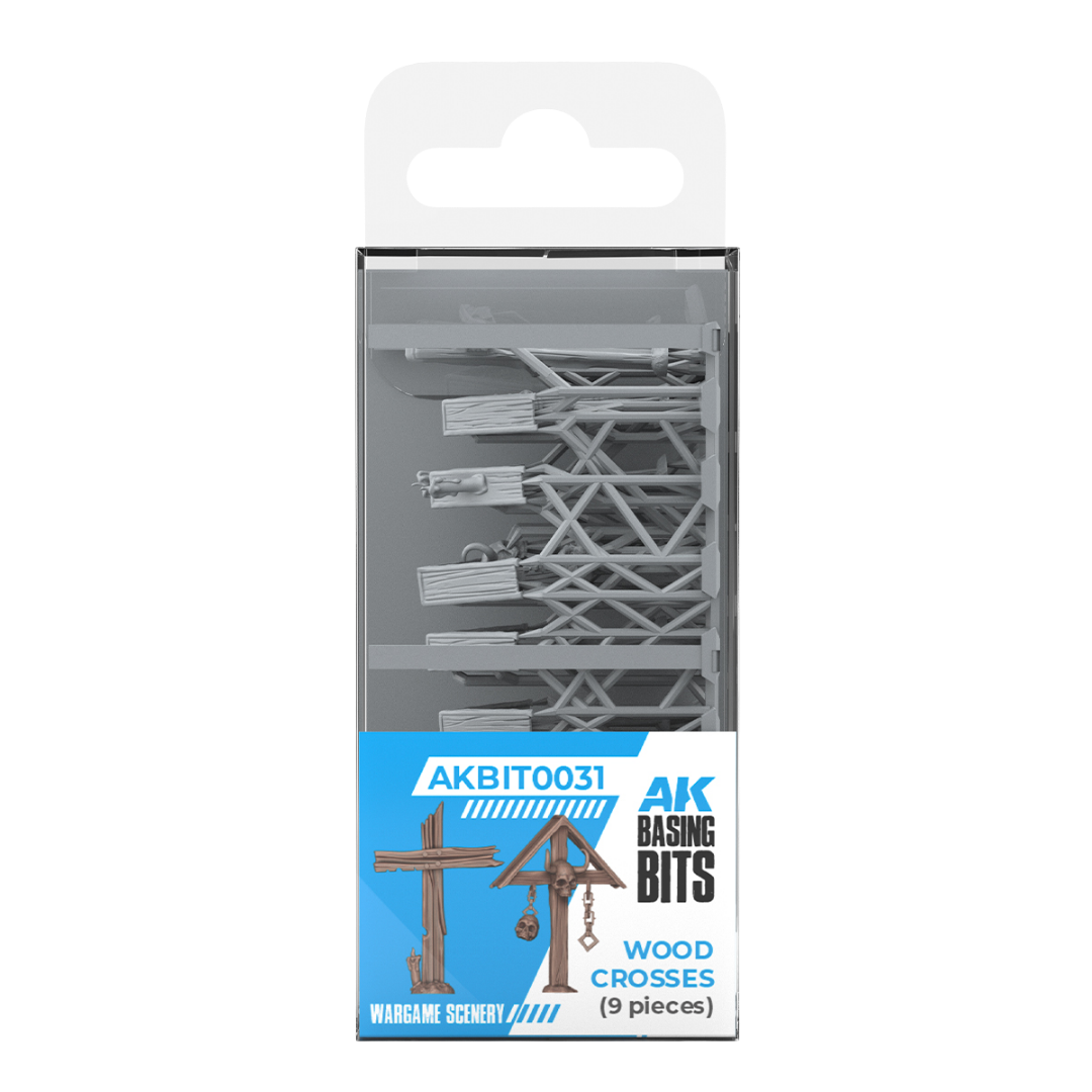 AK Interactive Wood Crosses resin basing bits for graveyards dioramas tabletop terrain and miniatures