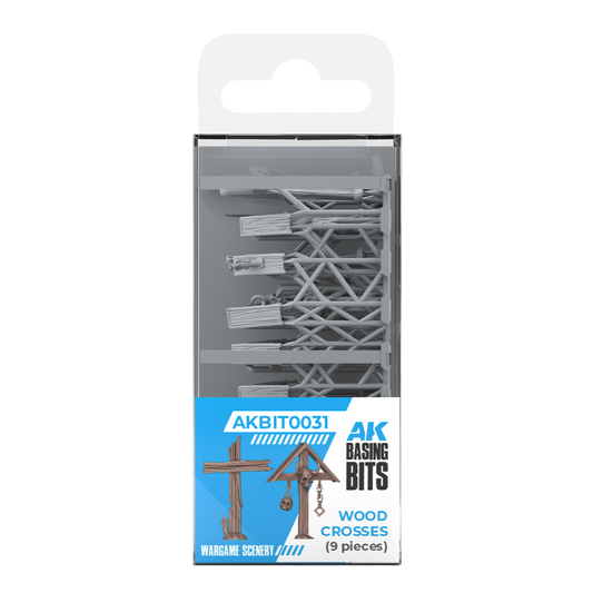 AK Interactive Wood Crosses resin basing bits for graveyards dioramas tabletop terrain and miniatures