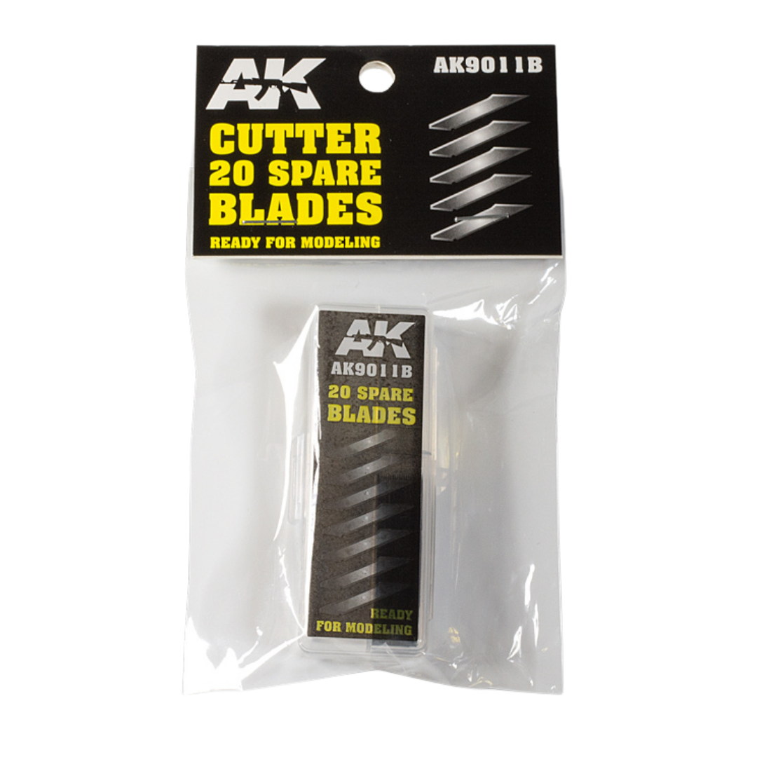 AK Interactive cutter spare blades 20 pack precision hobby knife replacement blades
