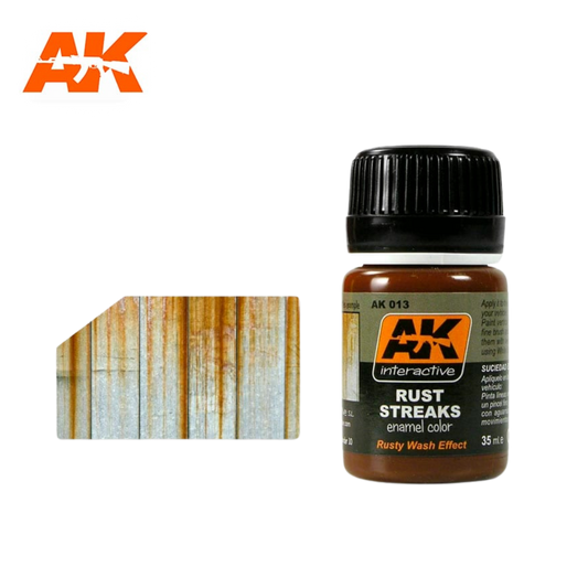 AK Interactive Rust Streaks – Enamel paint for realistic rust effects on scale models and miniatures