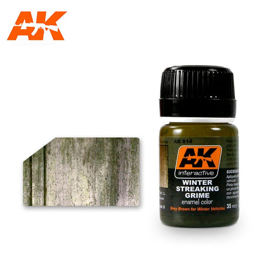 Enamel streaking product for creating dirt streaks and grime effects on models. Perfect for adding realistic weathering with easy application and natural results.