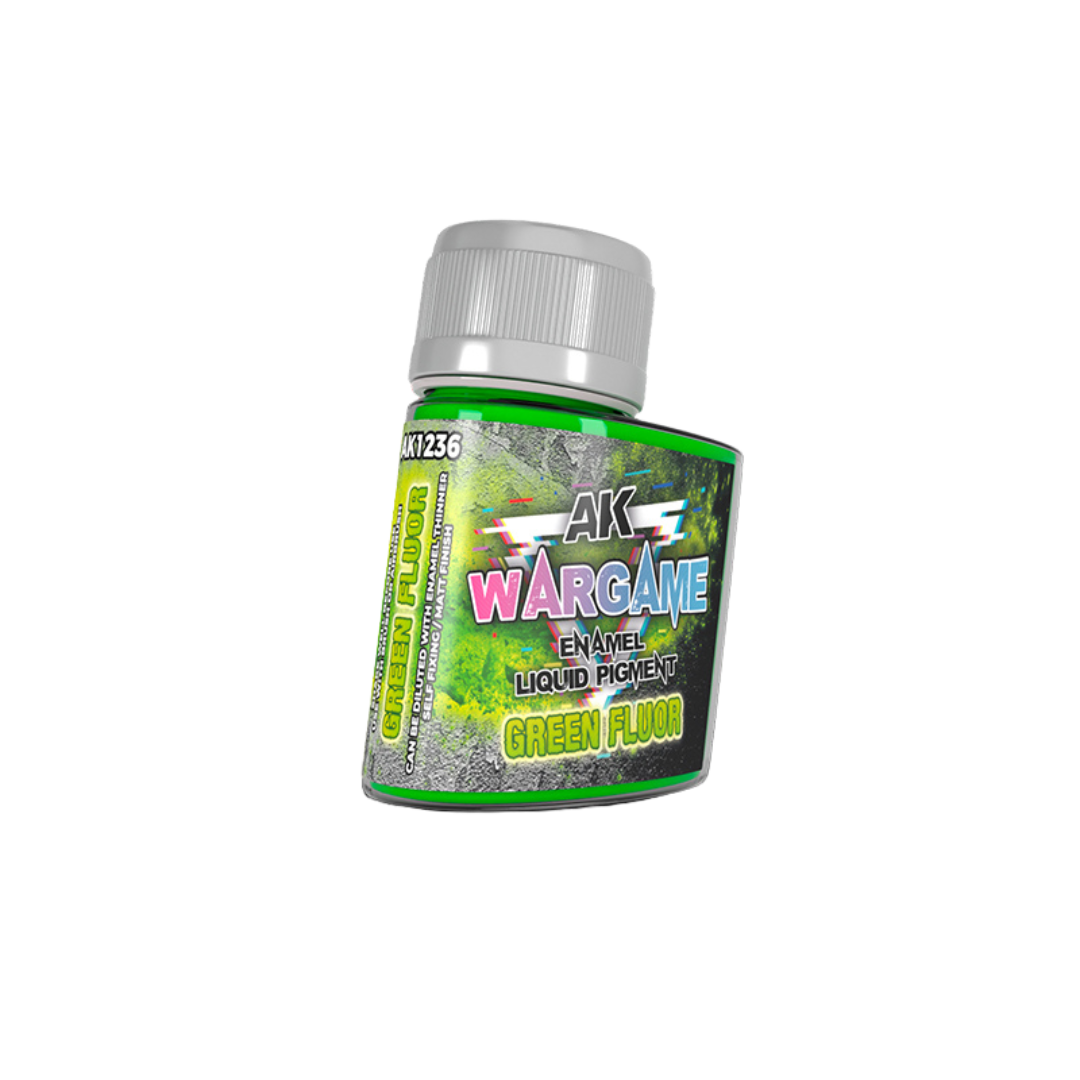 AK Interactive - Wargame - Enamel Liquid Pigments - Fluorescent Green (35ml)