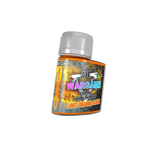 AK Interactive - Wargame - Enamel Liquid Pigments - Fluorescent Light Orange (35ml)