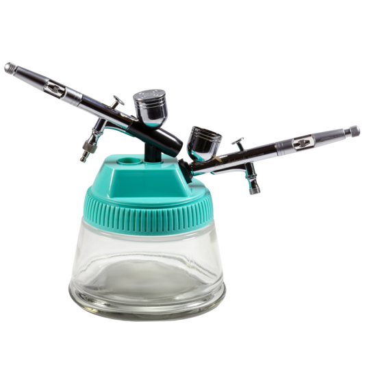 AK Interactive Airbrush Cleaning Pot with built-in holder and filter for airbrush maintenance