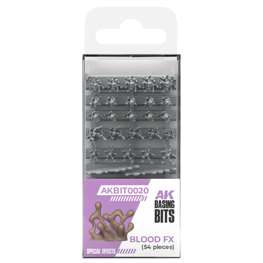 AK Interactive Blood FX basing bits 3D printed blood splashes for Warhammer miniatures and tabletop basing effects