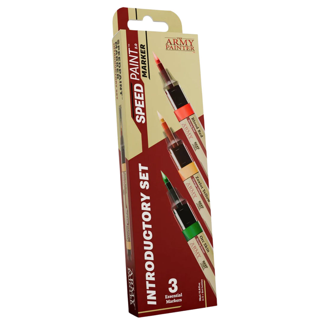 Army Painter Speedpaint Markers Introductory Set, refillable precision paint pens for miniature painting and touch-ups