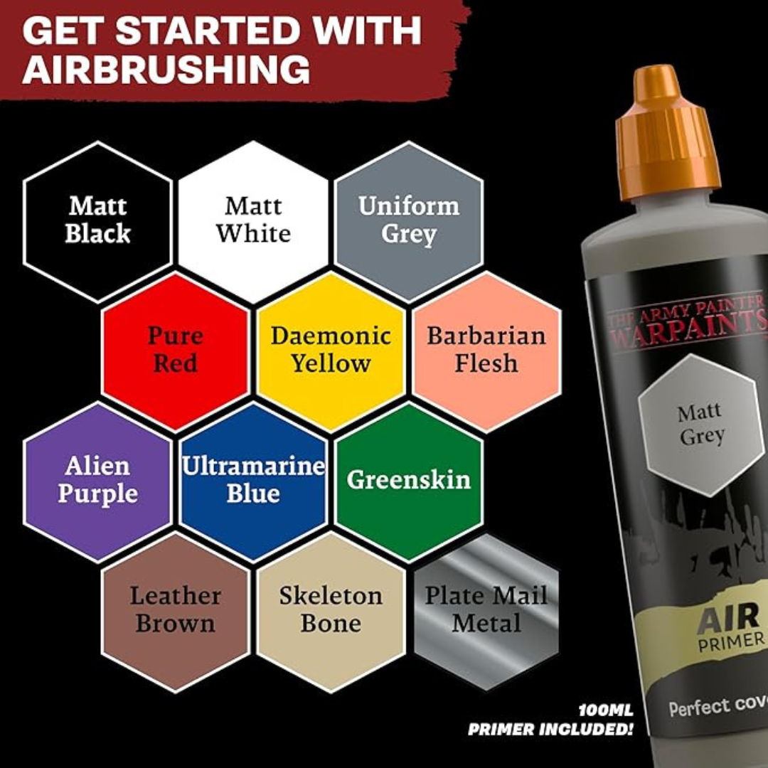 Air Starter Paint Set by Army Painter – High-Quality Paints Designed for Airbrush Use, Perfect for Miniature and Hobby Painting, Rich Colors with Seamless Coverage, Great for Both Novices and Experienced Artists.