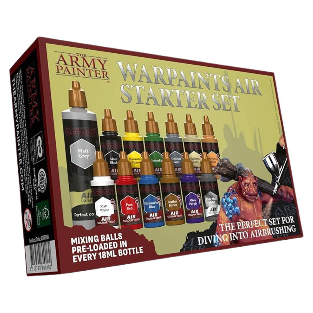 Army Painter Air Starter Set - Premium Paint Set for Airbrush Users, Ideal for Miniature Painting and Hobby Projects, Vibrant Colors with Smooth Application, Perfect for Beginners and Advanced Painters