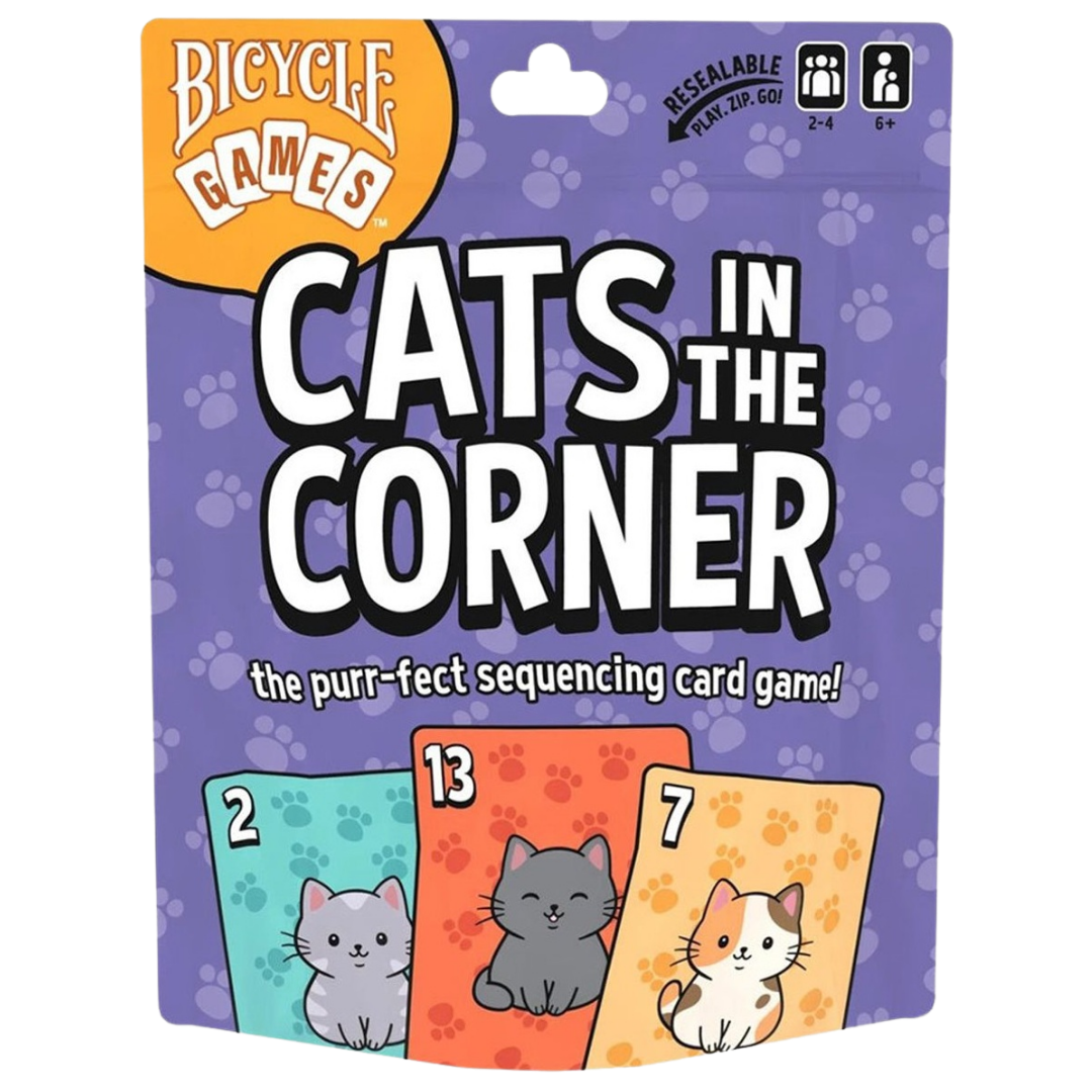 Bicycle Cats in the Corner family strategy card game for 2 to 4 players ages 6 and up