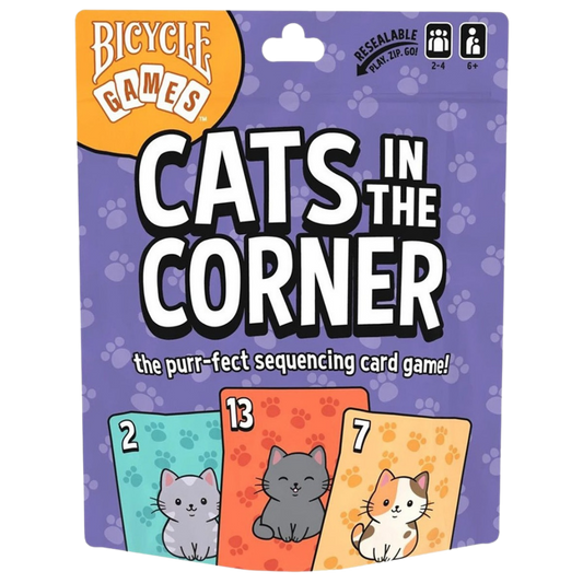 Bicycle Cats in the Corner family strategy card game for 2 to 4 players ages 6 and up