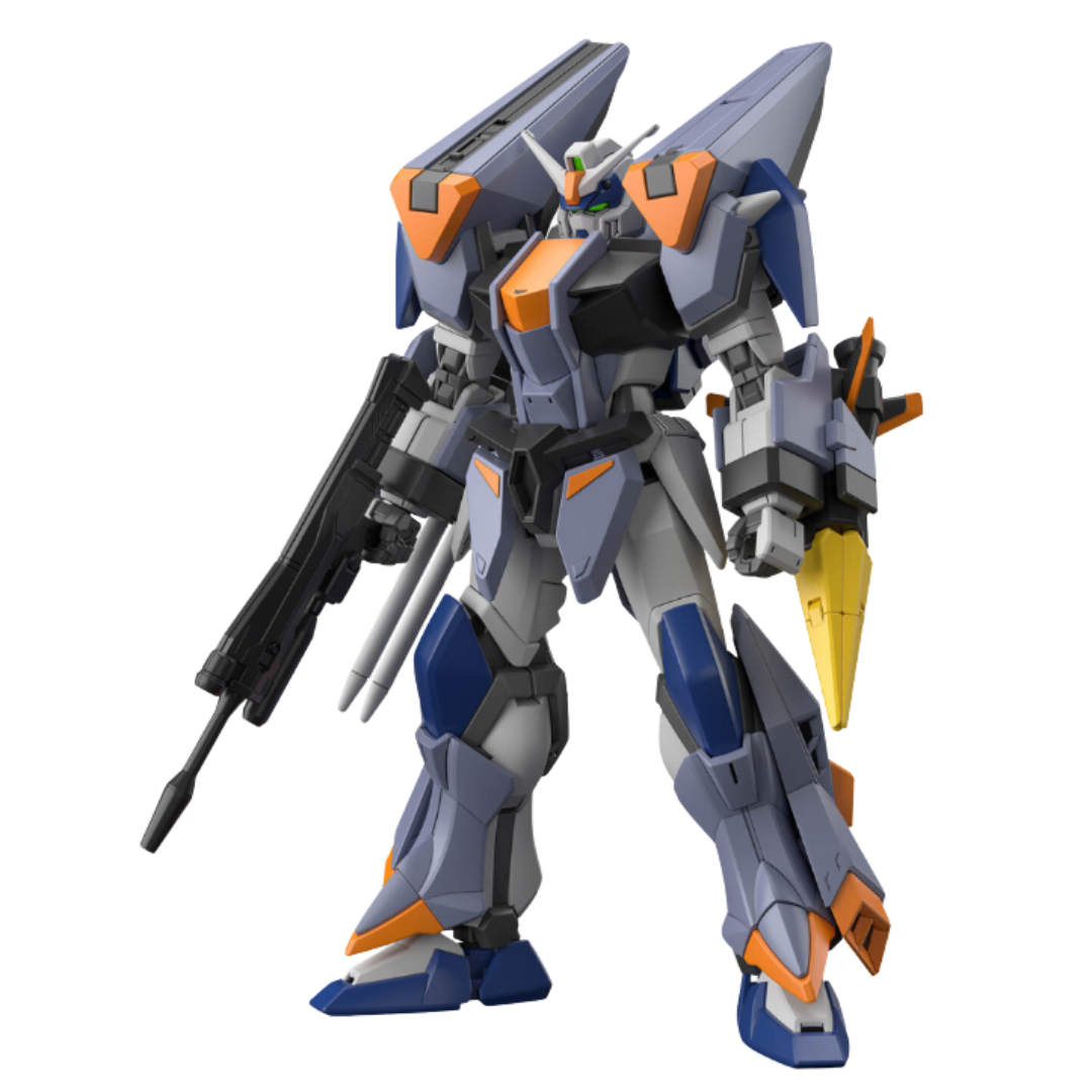Bandai HG Duel Blitz Gundam model kit from Gundam SEED Freedom, featuring Beam Rifle, Blitz Shield, Twin Beam Sabers, and dynamic articulation