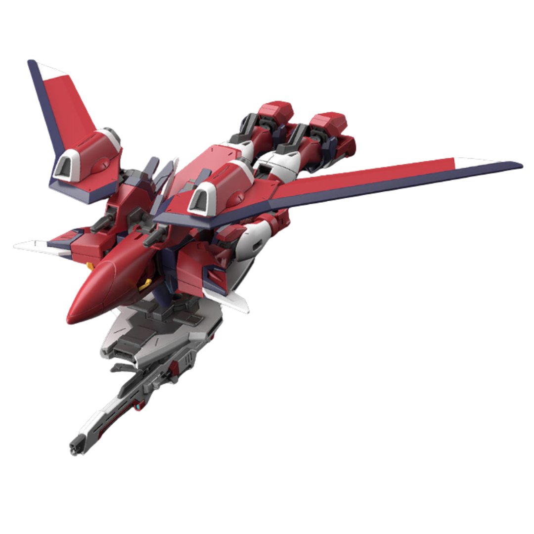 Bandai HG Immortal Justice Gundam model kit from Gundam SEED Freedom, featuring beam rifle, beam sabers, shield, and high articulation.