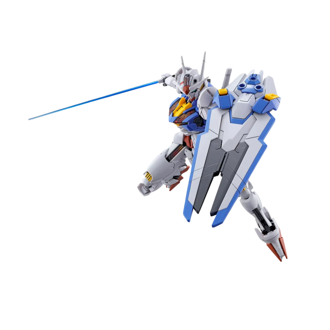 Bandai HG Gundam Aerial model kit from Mobile Suit Gundam The Witch from Mercury, highly detailed with articulation, weapons, and dynamic poseability.
