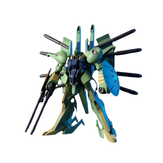 Bandai HG PMX-001 Palace Athene model kit from Mobile Suit Zeta Gundam, featuring vibrant colors, beam cannon, and dynamic articulation in 1/144 scale.