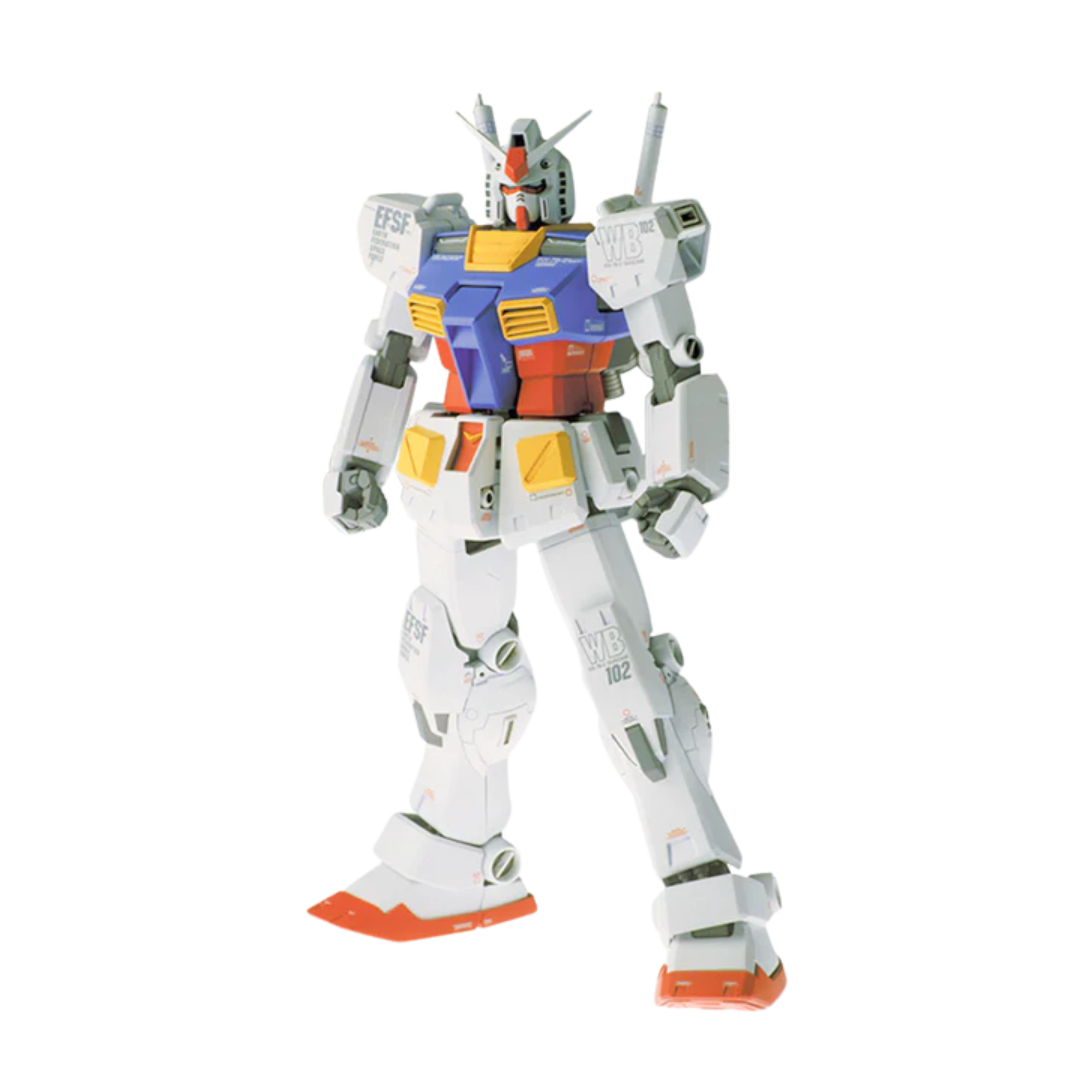 Bandai MG RX-78-2 Gundam Ver.Ka model kit with enhanced articulation, detailed panel lines, and classic weaponry for the ultimate Gunpla experience.