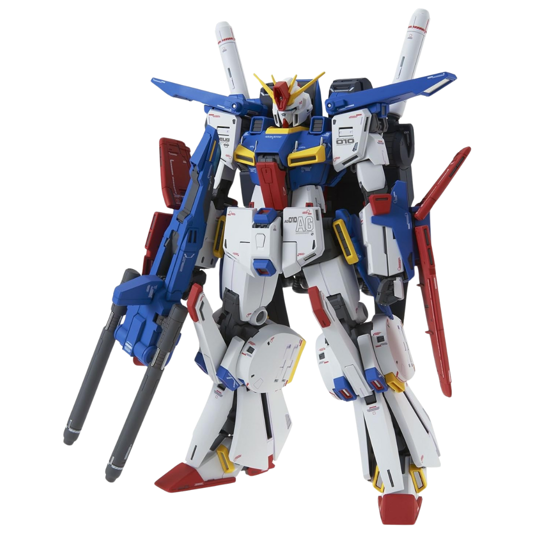 Bandai MG ZZ Gundam Ver. Ka model kit with full transformation, articulated frame, and powerful weapons from Mobile Suit Gundam ZZ.