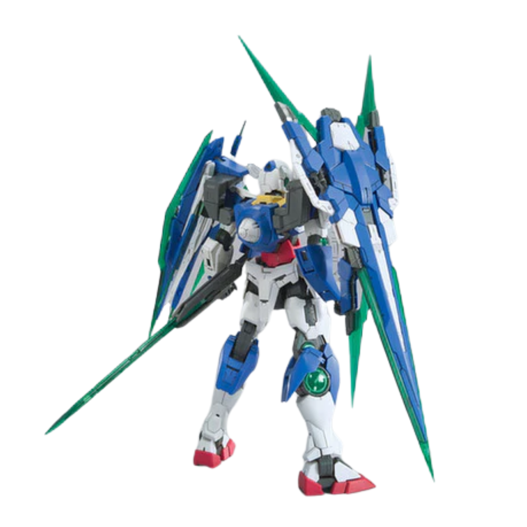 Bandai MG 00 QAN(T) Full Saber from Gundam 00V with detailed inner frame, articulated components, and massive weapons for ultimate Gunpla builds.