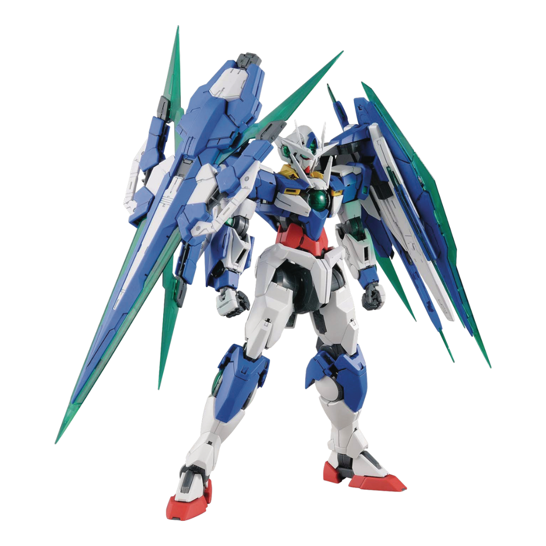 Bandai MG 00 QAN(T) Full Saber from Gundam 00V with detailed inner frame, articulated components, and massive weapons for ultimate Gunpla builds.